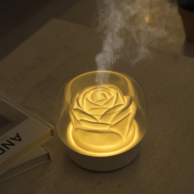 diffuseur coloré d'Aromatherapy de conception de fleur de diffuseur d'arome de diffuseurs d'huile essentielle de lumière de nuit de 400ml 7 LED