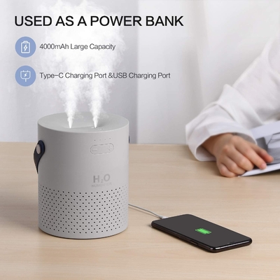de la batterie 4000mAh d'air mini USB humidificateur frais ultrasonique de brume de l'humidificateur 1.1L