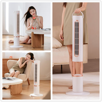 Qualité  5V Cooling Tower Fan Polymer Battery Oscillating Wide Angle Fan Remote Control Usine