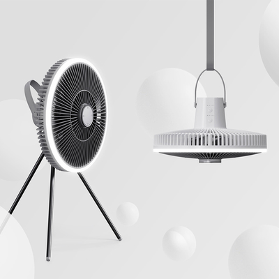 Les fans debout 5W 10000mAh de plancher rechargeable ont mené la fan légère à télécommande