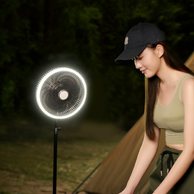 Télécommande sans fil de batterie du ventilateur 1000mAh de camping rechargeable de trépied avec la lumière de LED