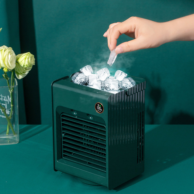 Climatiseur d'Usb d'Usb Mini Cooler Fan 4000mAh DC5V d'écran d'affichage à cristaux liquides le petit a mené la lumière