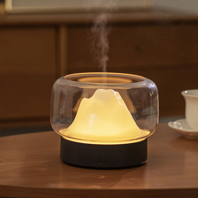 La brume fraîche colorée ultrasonique à la maison de 2021 400ML LED a flairé le diffuseur transparent d'arome d'huile essentielle pour la pièce