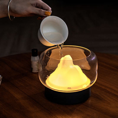 La brume fraîche colorée ultrasonique à la maison de 2021 400ML LED a flairé le diffuseur transparent d'arome d'huile essentielle pour la pièce