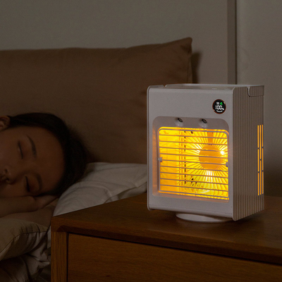 Climatiseur d'Usb d'Usb Mini Cooler Fan 4000mAh DC5V d'écran d'affichage à cristaux liquides le petit a mené la lumière