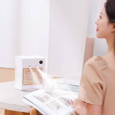 Petits refroidisseur d'air et batterie évaporatifs de la fan 4000mAh de HumidifierTable