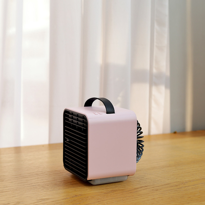 Ventilateur de refroidisseur d'air à support rechargeable avec lumière de nuit LED