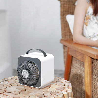 Ventilateur de refroidisseur d'air à support rechargeable avec lumière de nuit LED