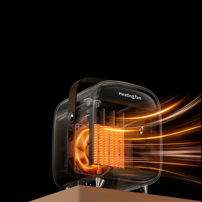 Mini portatif en céramique de l'appareil de chauffage de ventilateur électrique de la protection 600W ptc de surchauffe de la CE 900W