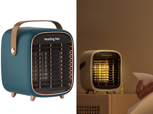 L'espace portatif en céramique rapide du chauffage ptc de la FCC 900W d'appareil de chauffage de ventilateur électrique de silicone