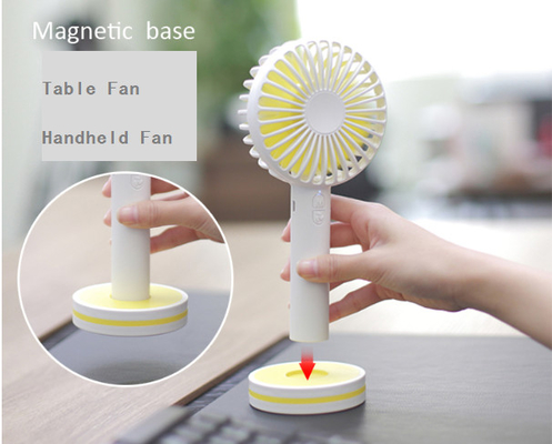 Base magnétique Mini Usb Rechargeable Fan de Macaron Mini Portable Handheld Fan Handy
