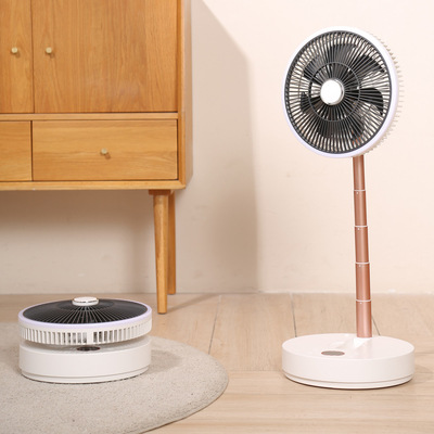 Fan se pliante électrique de la fan 10000mAh d'écran d'affichage à cristaux liquides de chuchotement debout rechargeable de moteur