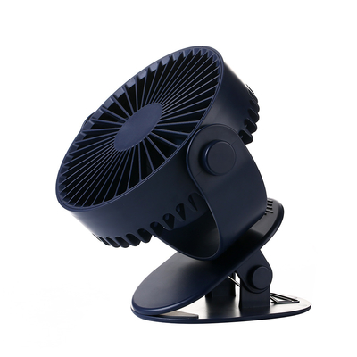 Mini USB fan tournante portative rechargeable de 360 degrés de 5 Vane Desk Clip On Fan