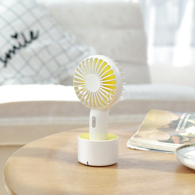 Ventilateur portable rechargeable avec support, batterie de 2000 mAh, rotation automatique et fonction d'arôme