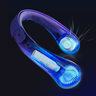 Le collier USB portatif éventent le silicone blanc Mini Air Conditioner de l'ABS 2000mAh