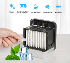 2000mAh à piles et fan rechargeable de refroidissement à l'air de bureau d'USB pour l'extérieur